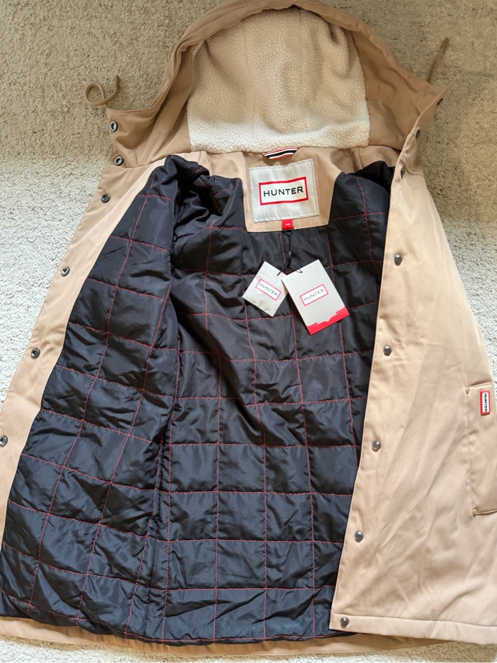 Hunter Women’s Hooded parka, NWT, size S - Picture 8 of 14